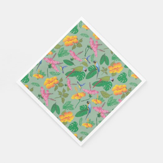 Serviette En Papier Papier à thème tropical Napkin (Coin)