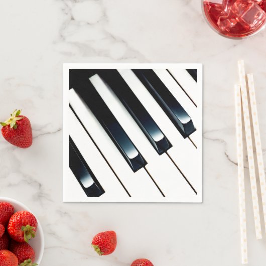 Serviette En Papier Papier à touches de piano élégant (En situation)
