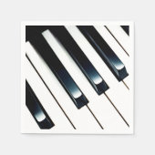 Serviette En Papier Papier à touches de piano élégant (Devant)