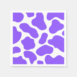 Serviette En Papier Papier à vaches violettes