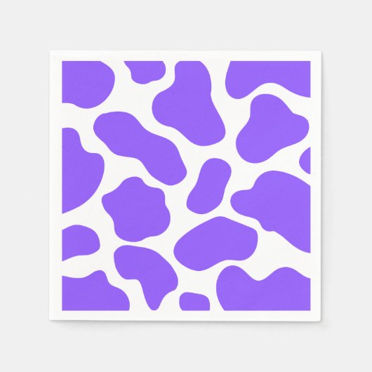 Serviette En Papier Papier à vaches violettes (Devant)