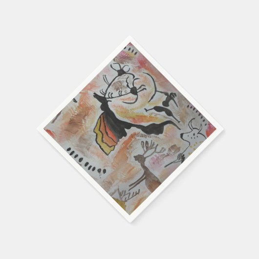 Serviette En Papier Papier Abstrait Cave Art (Coin)