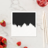 Serviette En Papier Papier Abstrait Noir Et Blanc (En situation)