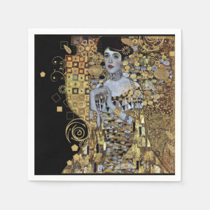 Serviette En Papier Papier Adele Klimt Napkin