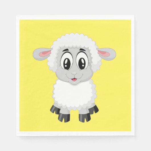 Serviette En Papier Papier 'agneau' Napkin (Devant)