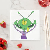 Serviette En Papier Papier Alien fou