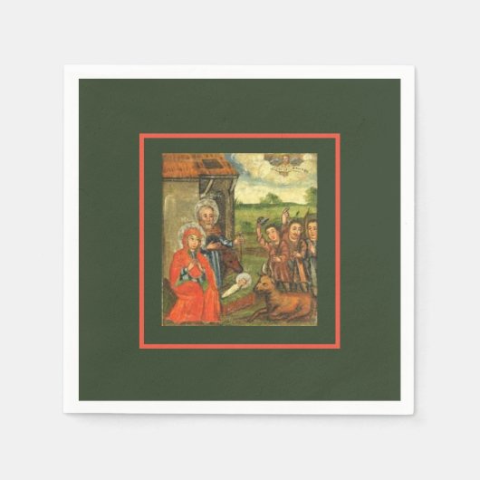 Serviette En Papier Papier allemand RENAISSANCE NATIVITÉ Napkin (Devant)
