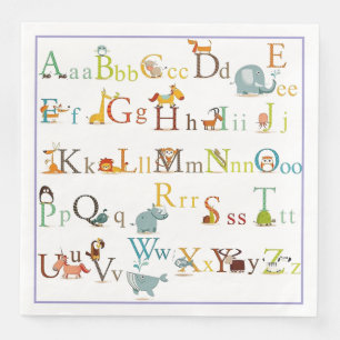 Serviette En Papier Papier - Alphabet