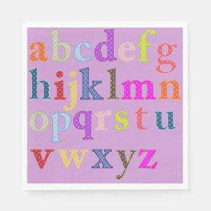 Serviette En Papier Papier Alphabet Napkin