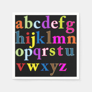 Serviette En Papier Papier Alphabet Napkin