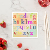 Serviette En Papier Papier Alphabet Napkin (En situation)