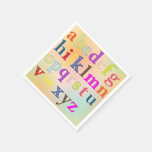 Serviette En Papier Papier Alphabet Napkin (Coin)