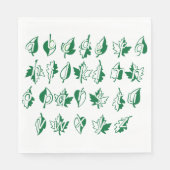 Serviette En Papier Papier Alphabet Vert (Devant)