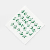 Serviette En Papier Papier Alphabet Vert (Coin)