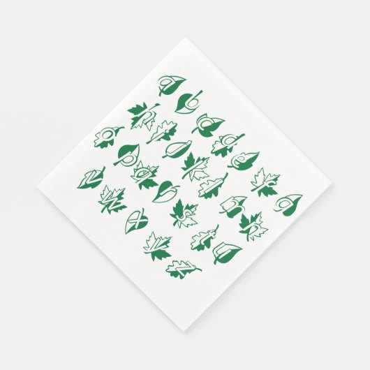 Serviette En Papier Papier Alphabet Vert (Coin)