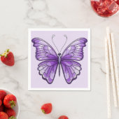 Serviette En Papier Papier Amethyst Wings Napkin (En situation)