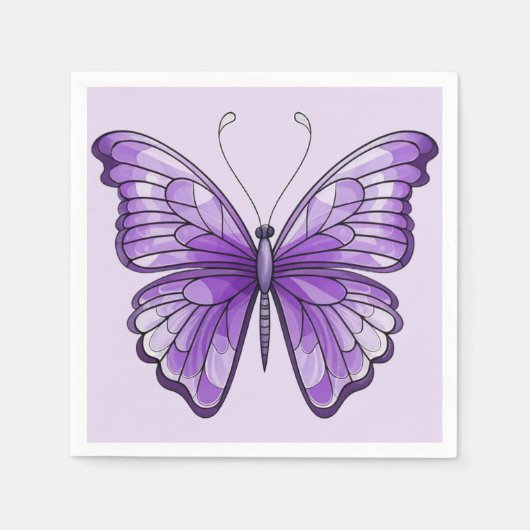 Serviette En Papier Papier Amethyst Wings Napkin (Devant)