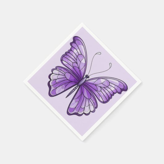 Serviette En Papier Papier Amethyst Wings Napkin (Coin)