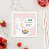 Serviette En Papier Papier amusant Llama Rose (En situation)