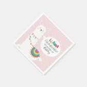 Serviette En Papier Papier amusant Llama Rose (Coin)