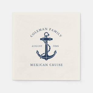 Serviette En Papier Papier Ancre Nauticale de Bateau de Croisière de F