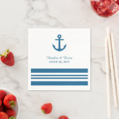 Serviette En Papier Papier Ancre nautique serviettes (En situation)