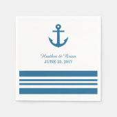 Serviette En Papier Papier Ancre nautique serviettes (Devant)