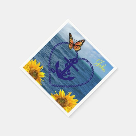 Serviette En Papier Papier Ancre tournesol Papier (Coin)