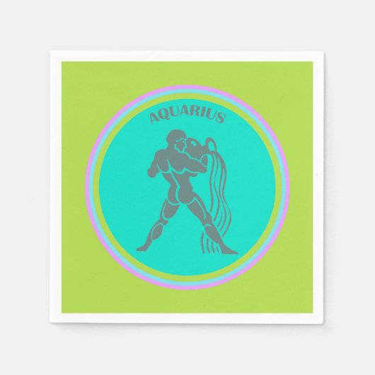 Serviette En Papier Papier Aquarius Napkin (Devant)