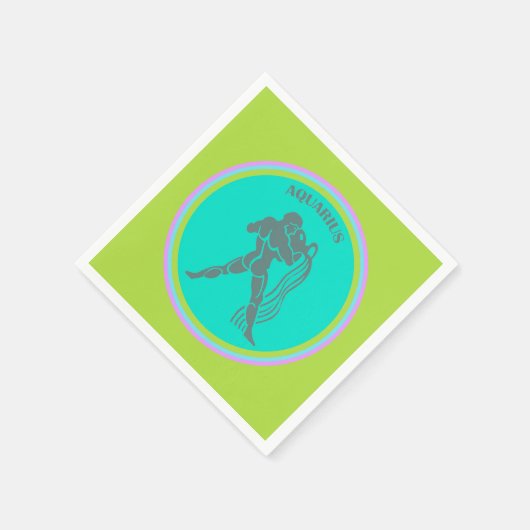 Serviette En Papier Papier Aquarius Napkin (Coin)