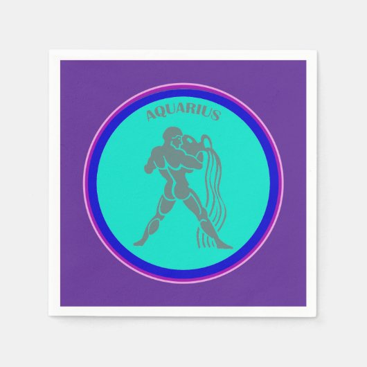 Serviette En Papier Papier Aquarius Napkin (Devant)