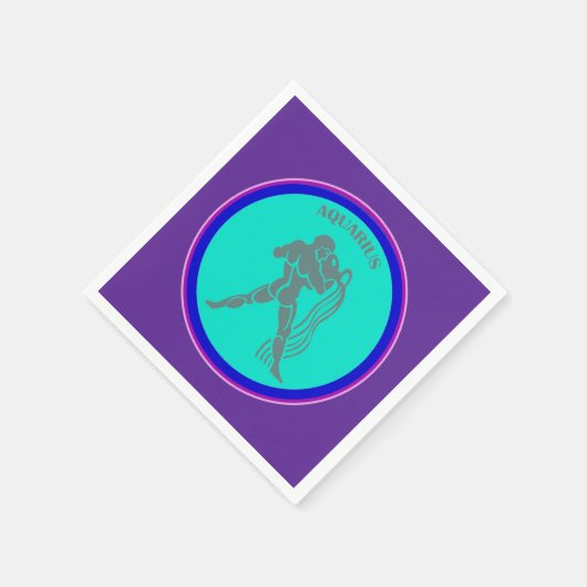 Serviette En Papier Papier Aquarius Napkin (Coin)