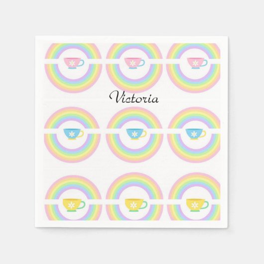 Serviette En Papier Papier, Arc-en-ciel (Devant)
