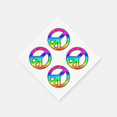 Serviette En Papier Papier arc-en-ciel de paix (Coin)