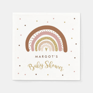 Serviette En Papier Papier arc-en-ciel pastel à boudin Baby shower ar