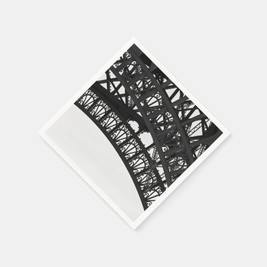 Serviette En Papier Papier Arche Tour Eiffel noir et blanc (Coin)