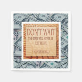 Serviette En Papier Papier, argent Napoléon Hill (Devant)