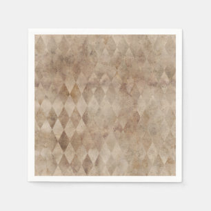 Serviette En Papier Papier Arlequin Brown en détresse