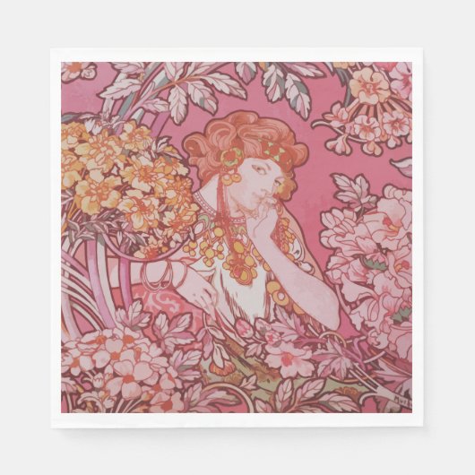 Serviette En Papier Papier Art Nouveau (Devant)