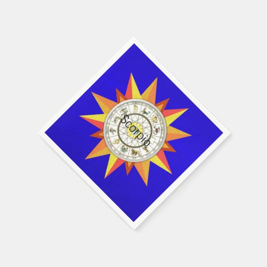 Serviette En Papier Papier, Astrogoly Zodia Scorpio (Coin)