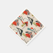 Serviette En Papier Papier atomique moderne du milieu du siècle (Coin)