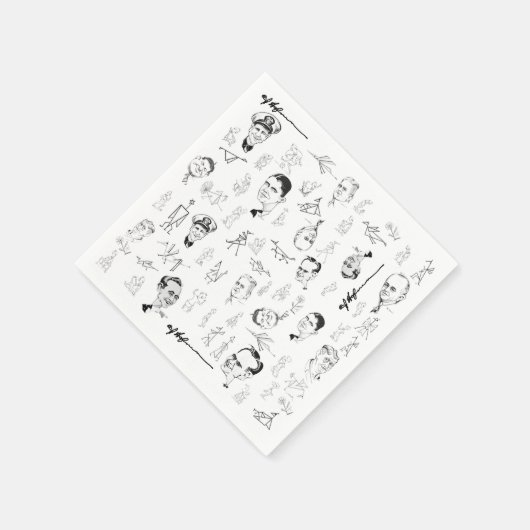 Serviette En Papier Papier avec graphisme Art Hofmann (Coin)