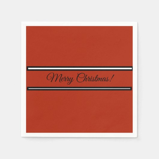 Serviette En Papier Papier avec message de voeux de Noël (Devant)