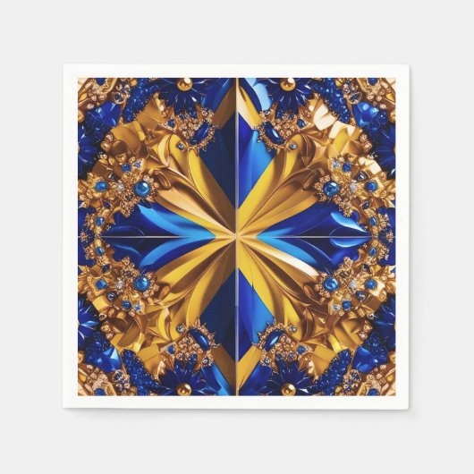 Serviette En Papier Papier avec Suède Couleurs Design (Devant)