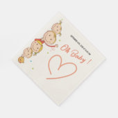 Serviette En Papier Papier baby shower (Coin)