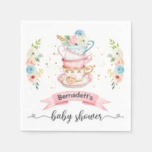 Serviette En Papier Papier Baby shower à thé floral Napkin