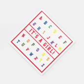 Serviette En Papier Papier Baby shower ABC Napkin (Coin)