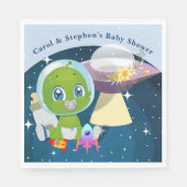Serviette En Papier Papier Baby shower Alien Napkin (Devant)