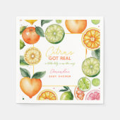 Serviette En Papier Papier Baby shower aux agrumes Napkin (Devant)