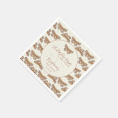 Serviette En Papier Papier Baby shower Baisers à papillon (Coin)